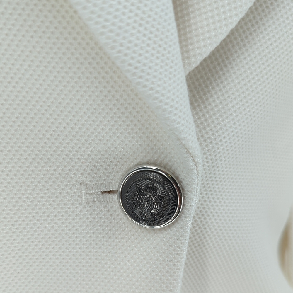 01563 WHBM One Button Blazer White size 0 preppy Business casual classic office - Picture 5 of 9